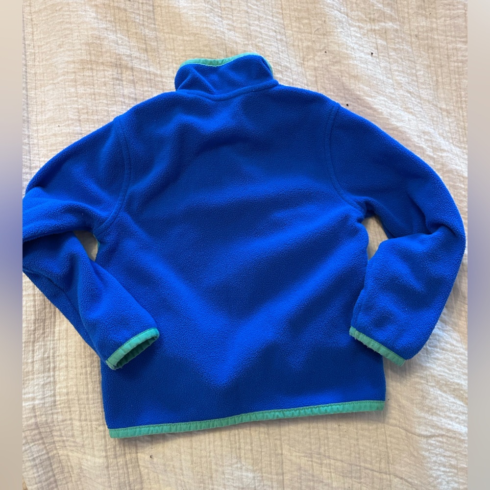 Lands' End Kids Blue and Teal Fleece Hoodie - Picture 2 of 6